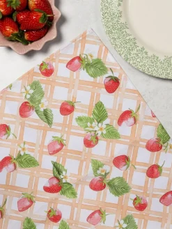 Hot Avalon Home Set of 2 Pink Strawberry Picnic Napkins