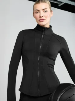 Clearance Aztec Diamond Fitted Jacket Black