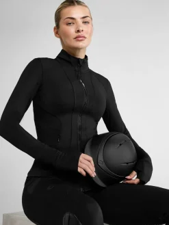 Clearance Aztec Diamond Fitted Jacket Black