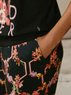 Online B by Ted Baker Black Floral Black Pyjamas