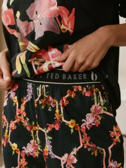 Online B by Ted Baker Black Floral Black Pyjamas