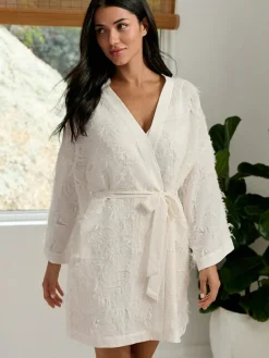 B by Ted Baker Feather Ivory Bridal Robe^Women Bathrobes|All Night & Lounge