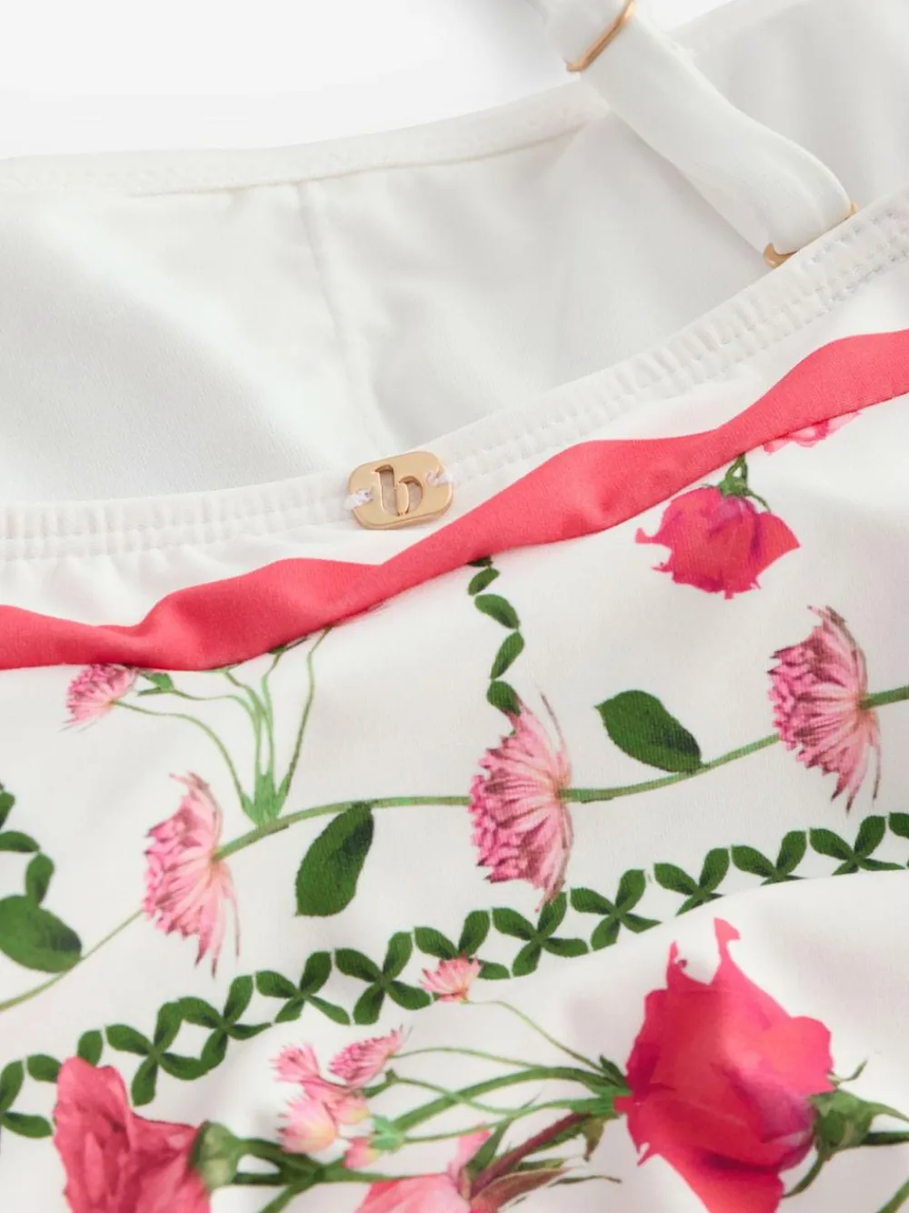 New B by Ted Baker Tummy Control Bandeau Swimsuit White