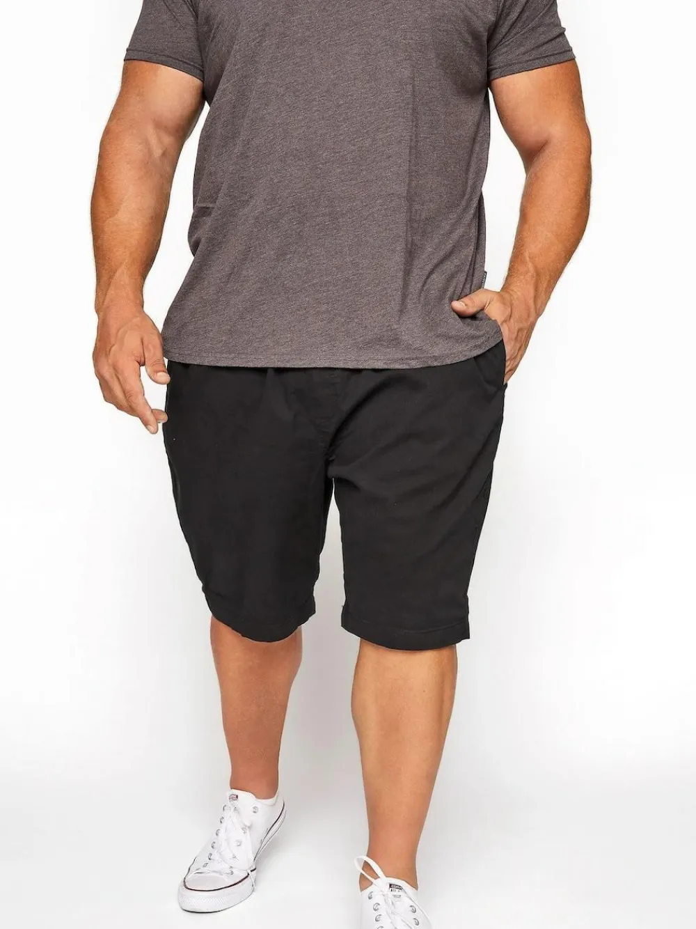 Online BadRhino Big & Tall Stretch Elasticated Waist Chinos Shorts Black