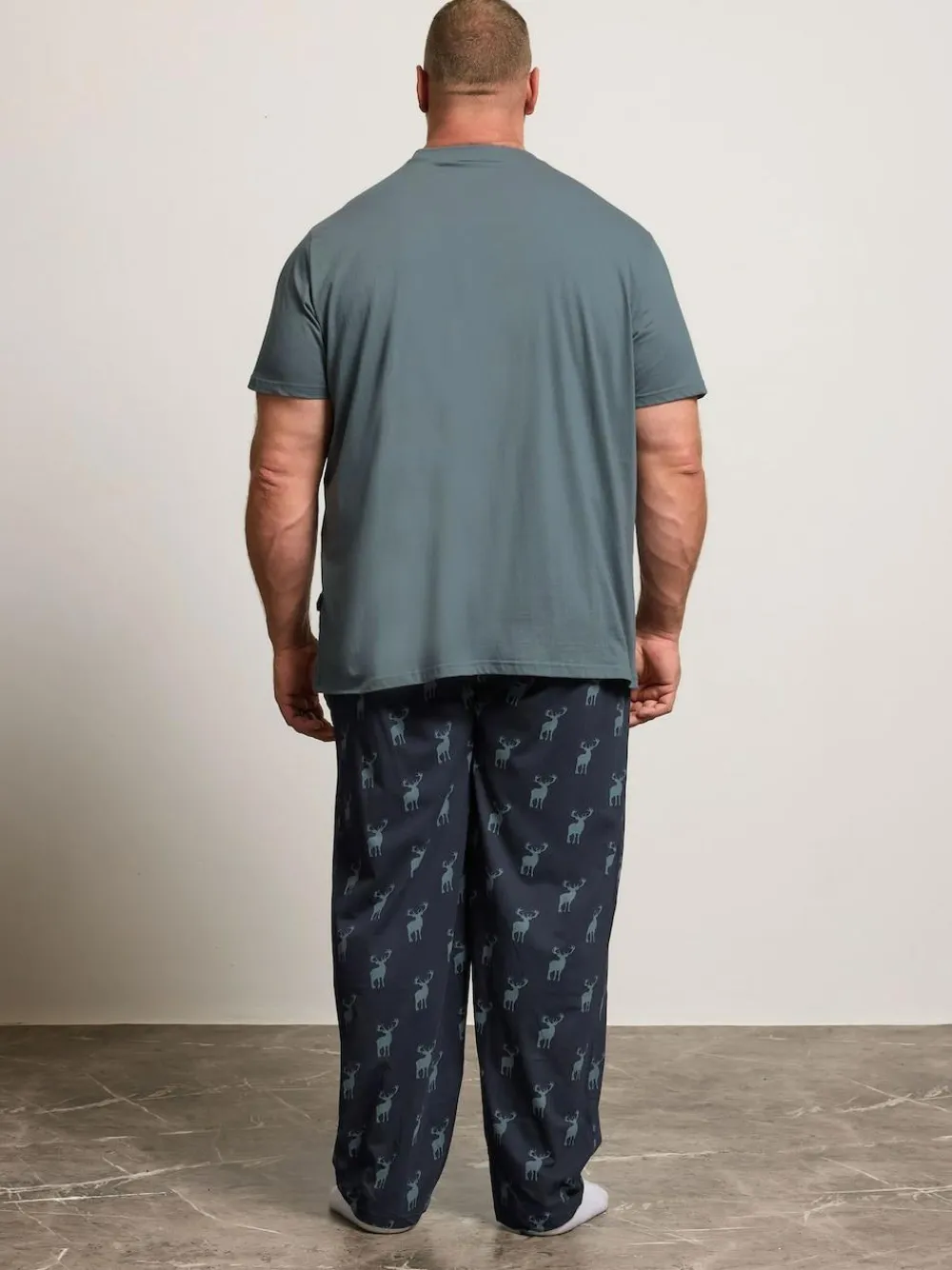 BadRhino Big & Tall Blue Stag Pyjamas Set^ Pyjamas