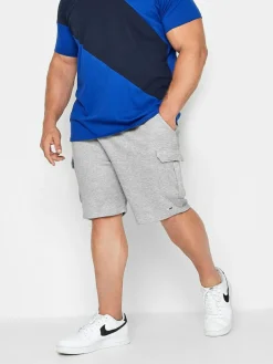 Sale BadRhino Big & Tall Grey Essential Jersey Joggers Shorts