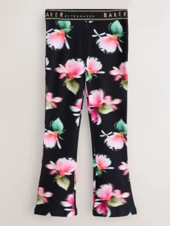 New Baker by Ted Baker 3 Pack Black/Pink Flares Leggings