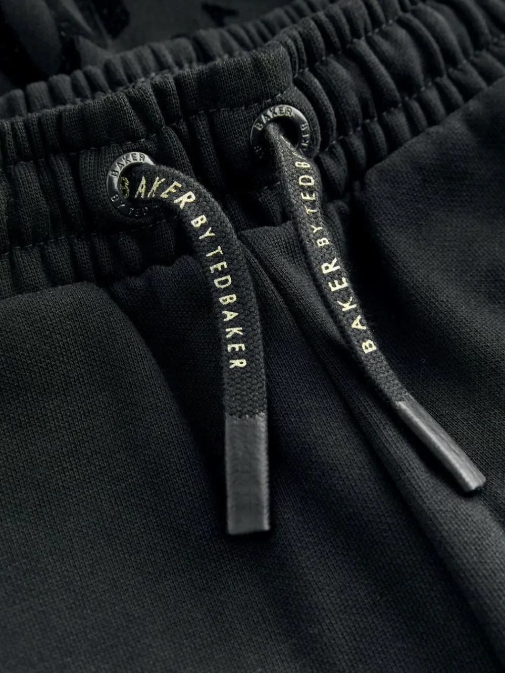 Baker by Ted Baker 2 Piece Flock Print Boxy Sweat & Cuffed Joggers Set Black