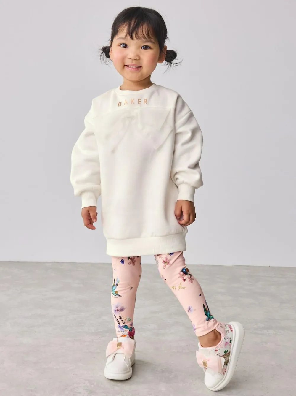 Baker by Ted Baker 2 Piece Longline Bow Sweat and Floral Leggings Set^ Sweatshirts & Hoodies|Sets & Coords