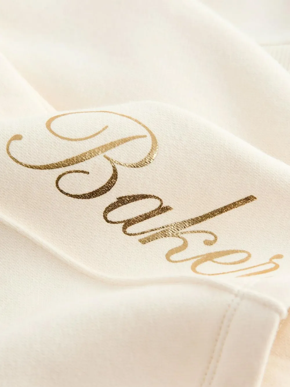 Hot Baker by Ted Baker 2 Piece Cream Sweat & Pintuck Wide Leg Jogger Set