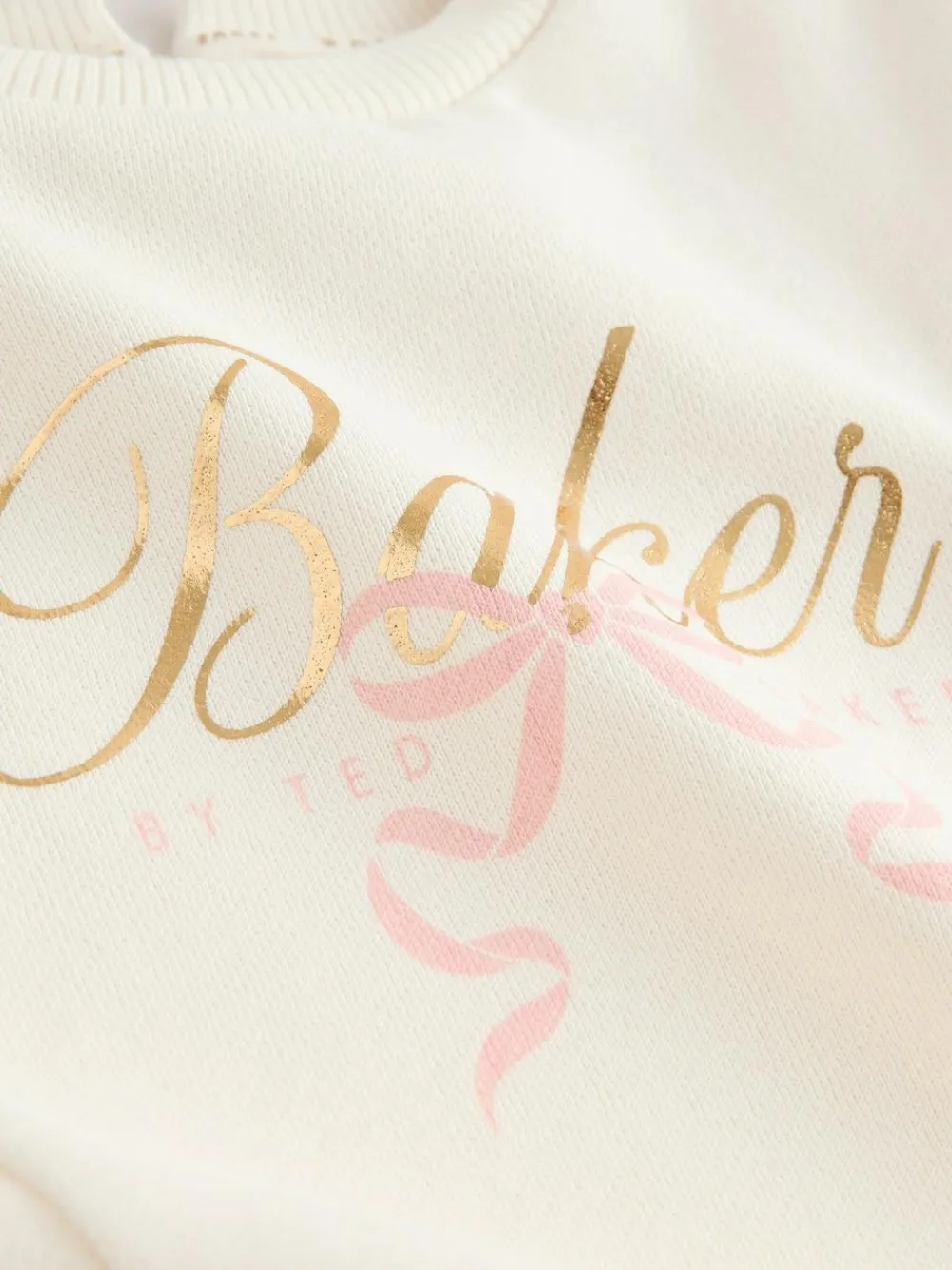 Hot Baker by Ted Baker 2 Piece Cream Sweat & Pintuck Wide Leg Jogger Set