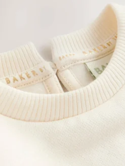 Hot Baker by Ted Baker 2 Piece Cream Sweat & Pintuck Wide Leg Jogger Set