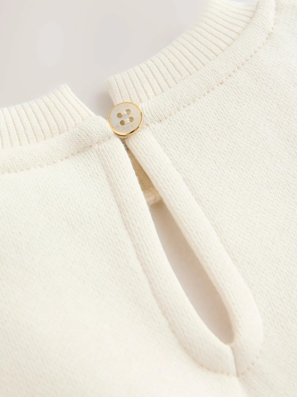 Hot Baker by Ted Baker 2 Piece Cream Sweat & Pintuck Wide Leg Jogger Set