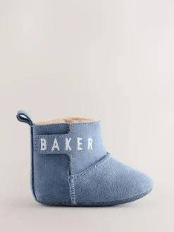 New Baker by Ted Baker Baby Boys Slipper Padders Boots Blue
