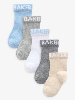 Baker by Ted Baker Baby Socks 5 Pack^BOY Socks