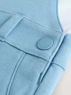 Hot Baker by Ted Baker Blue Dungarees and Polo Shirt Set