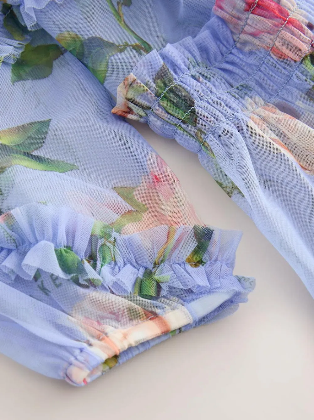 Baker by Ted Baker Blue Floral Mesh Ruffle Dress^ Dresses|Occasionwear