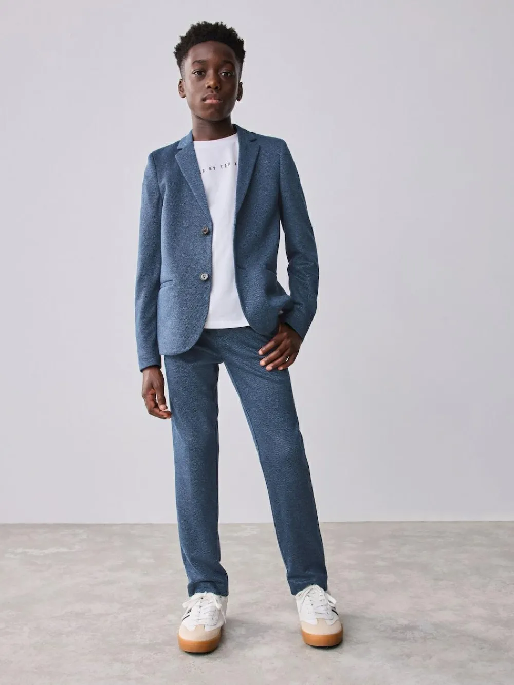 Baker by Ted Baker Blue Jersey Suit Jacket^BOY Suits & Vest