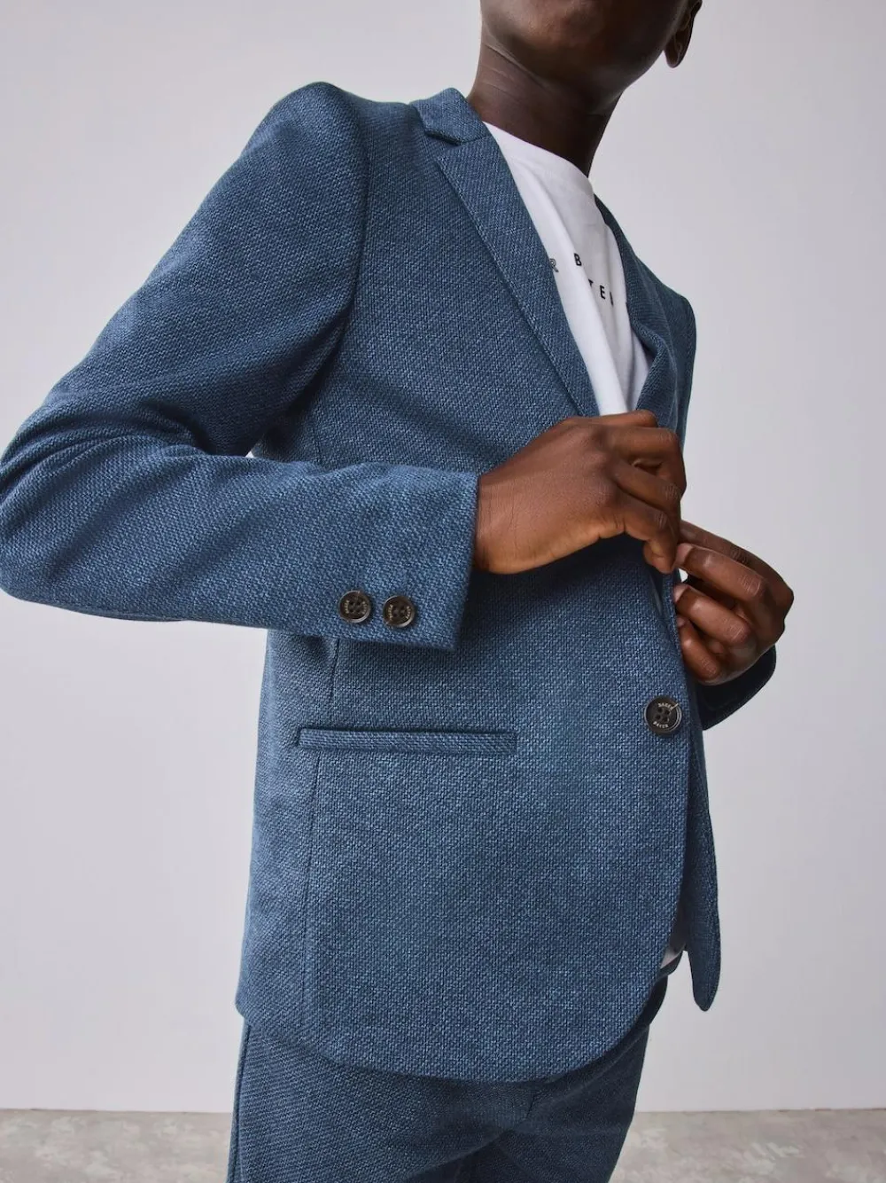 Baker by Ted Baker Blue Jersey Suit Jacket^BOY Suits & Vest