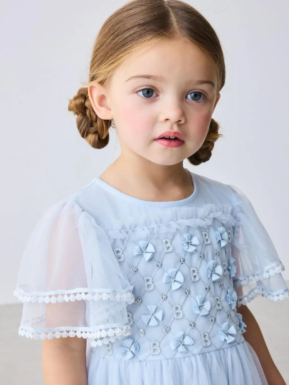 Baker by Ted Baker Blue Mesh Embroidered Detail Dress^ Dresses|Occasionwear