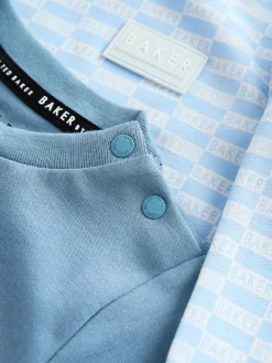 New Baker by Ted Baker Blue Sleepsuits and Reversible Hat Set