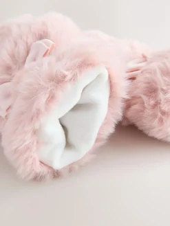 Hot Baker by Ted Baker Bow Pink Faux Fur Trapper Hat