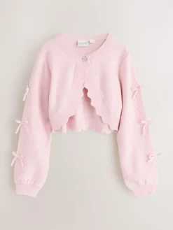 Baker by Ted Baker Bow Sleeve Scallop Edge Cardigan^ Occasionwear|Knitwear & Sweaters