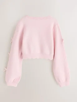 Baker by Ted Baker Bow Sleeve Scallop Edge Cardigan^ Occasionwear|Knitwear & Sweaters