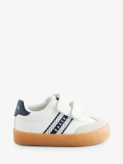 Discount Baker by Ted Baker Boys Branded Tape Trainers White