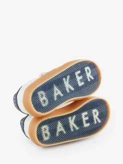Discount Baker by Ted Baker Boys Branded Tape Trainers White