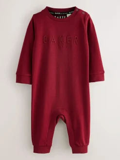 Baker by Ted Baker Burgundy Red/Grey Romper and Reversible Hat^ Rompers & Overalls