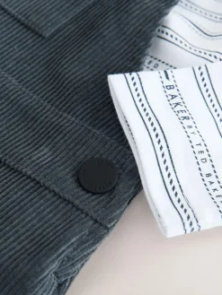 Baker by Ted Baker Charcoal Grey Cord Dungarees Set^BOY Dungarees