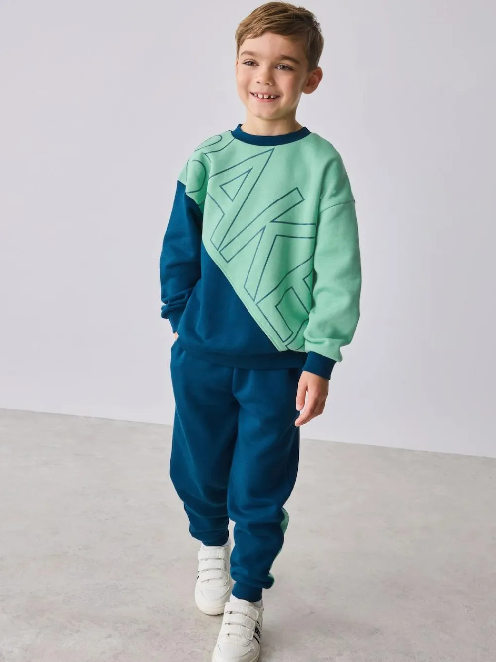 Baker by Ted Baker Colourblock Sweat Top and Joggers Set^BOY Sweatshirts & Hoodies