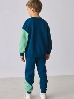 Baker by Ted Baker Colourblock Sweat Top and Joggers Set^BOY Sweatshirts & Hoodies