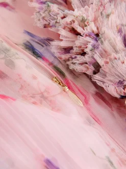 Baker by Ted Baker Crinkle Mesh 3D Ruffle Shoulder Occasion Dress^ Occasionwear