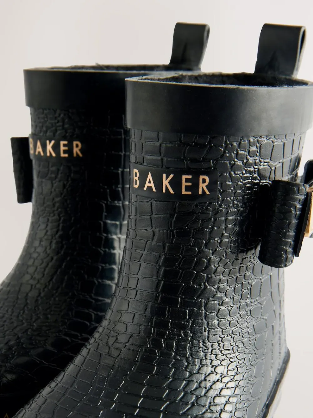 Baker by Ted Baker Girls Faux Fur Lined Welly Boots with Bow^ Boots