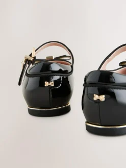 Baker by Ted Baker Girls Back to School Patent Mary Jane Black Shoes with Bow^ Shoes|Shoes