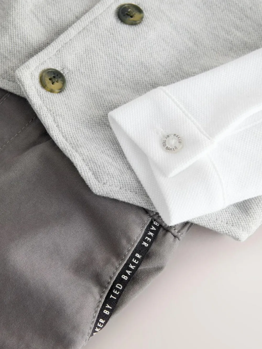 Hot Baker by Ted Baker Grey Smart Bow Tie Rompersuit