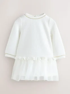 Baker by Ted Baker Jacquard Embossed Mesh Hem Dress^ Dresses|Dresses