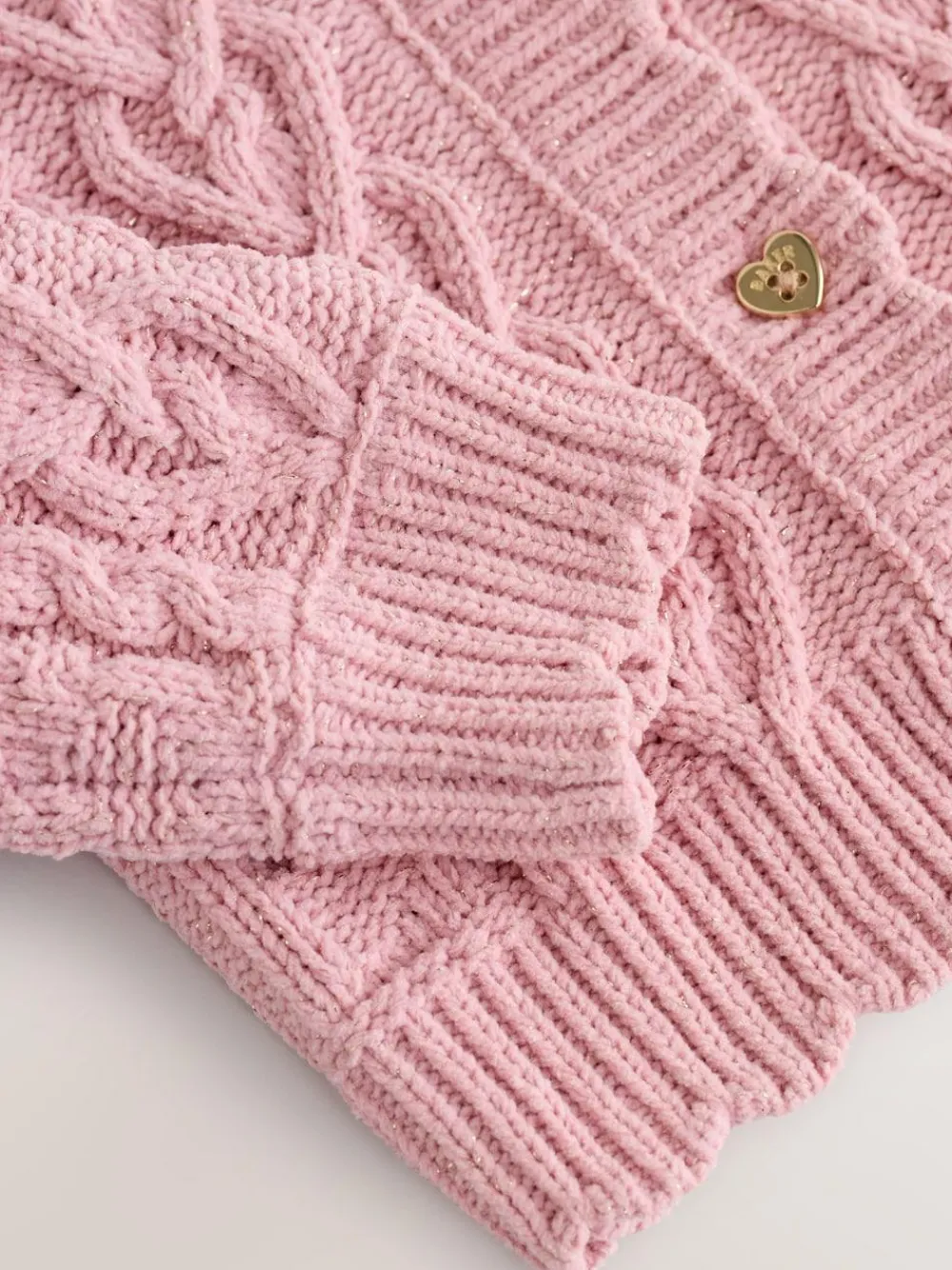 Outlet Baker by Ted Baker Knitted Corsage Cardigan Dusky Pink