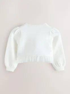 Baker by Ted Baker Knitted Mesh Ruffle Hem Cardigan^ Knitwear|Knitwear