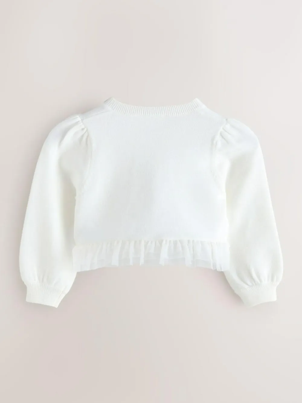 Baker by Ted Baker Knitted Mesh Ruffle Hem Cardigan^ Knitwear|Knitwear