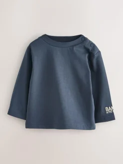 Baker by Ted Baker Long Sleeve T-Shirt and Striped Dungarees Set^BOY Dungarees