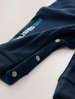 Baker by Ted Baker Navy Long Sleeve Graphic Romper^ Rompers & Overalls