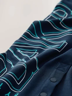 Baker by Ted Baker Navy Long Sleeve Graphic Romper^ Rompers & Overalls