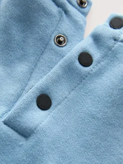 Clearance Baker by Ted Baker Panel Long Sleeve Romper Blue/Black