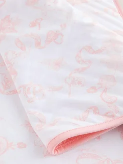 Baker by Ted Baker Pink All-Over Bunny and Bow Print Blanket^ Nursery Bedding|Blankets