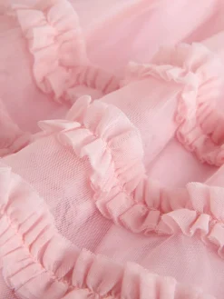 Discount Baker by Ted Baker Pink 3D Corsage Mesh Tier Dress