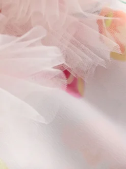 Baker by Ted Baker Pink 3D Fluffy Ruffle Mesh Overlay Halter Dress^ Dresses