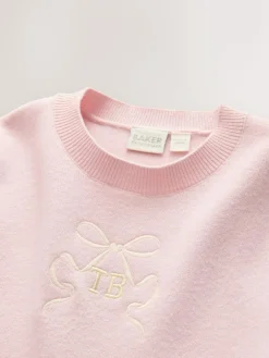 Best Baker by Ted Baker Pink Knitted Mesh Tulle Hem Dress